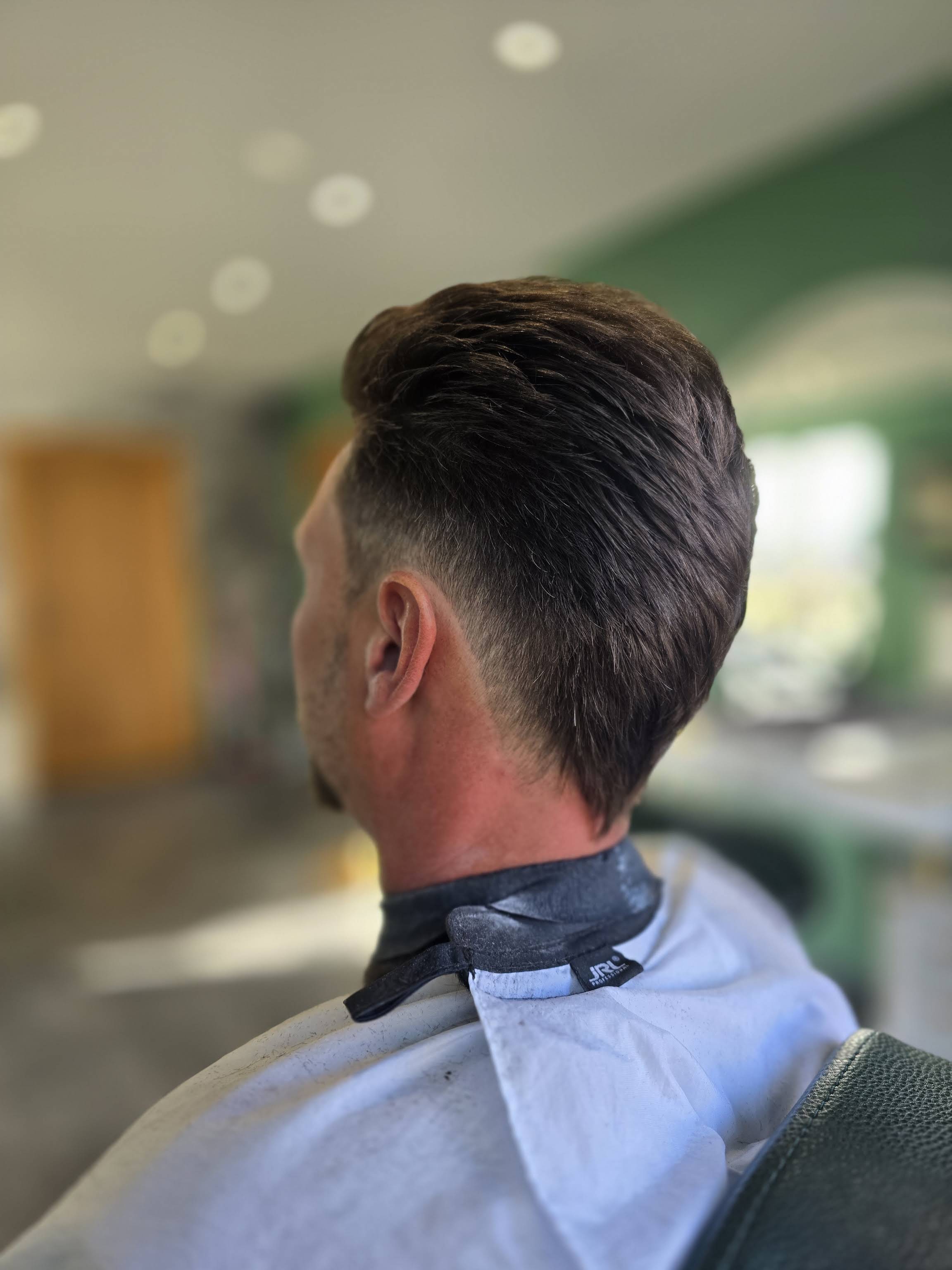 Coupe homme terminée avec dégradé net